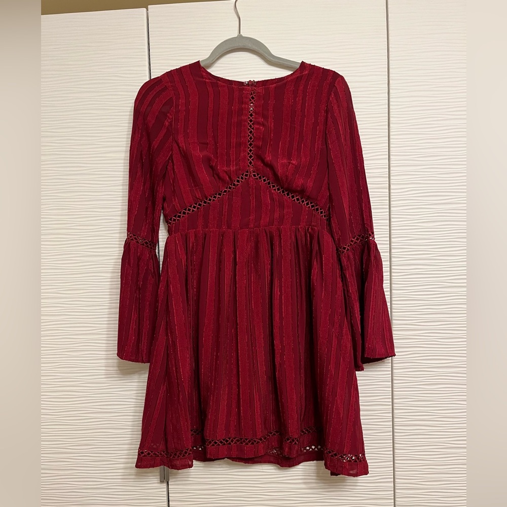 Dark red dress